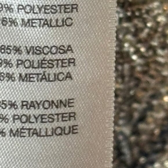 Chico's Sweater Women's Size Large Travelers Sparkles Fringe Gold Brown Chicos 2 - Picture 4 of 4